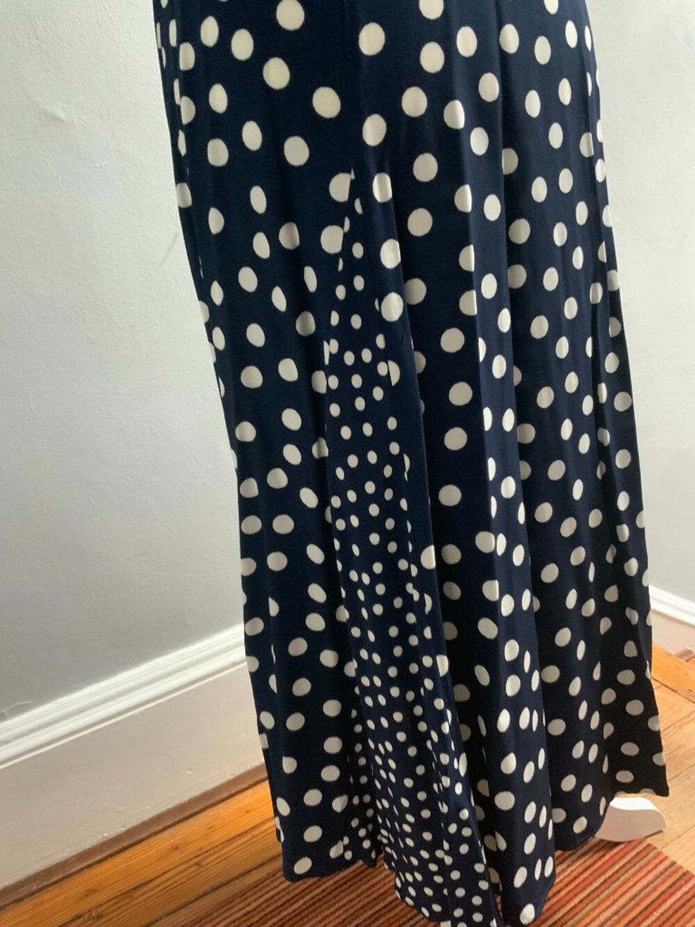 Boden's Rosie Godet Tea Dress-French Navy, Abstract Dot - Size 6US (Size 10UK) - Picture 4 of 9